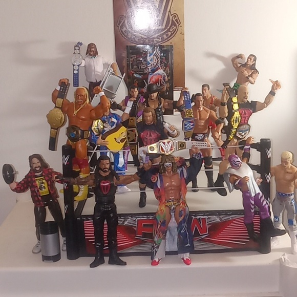 Wrestlers in wrestling ring - Picture 2 of 7